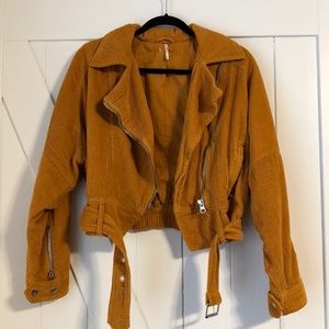 Free people slouchy dolman moto jacket caramel